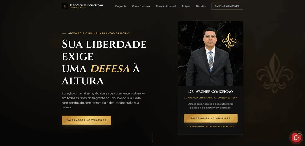 Landing page de advocacia
